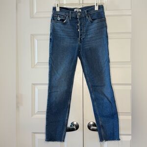 Re/Done 90s high rise cropped jeans.